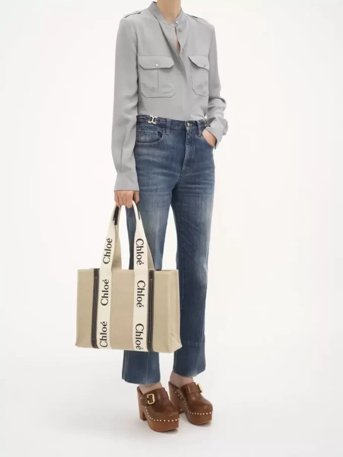 Bolso tote Woody en lino Bolso tote Woody en lino