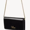 Cartera con solapa y cadena Chloé Iconic en charol Cartera con solapa y cadena Chloé Iconic en charol