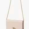 Cartera con solapa y cadena Chloé Iconic en piel brillante Cartera con solapa y cadena Chloé Iconic en piel brillante