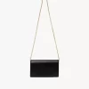 Cartera con solapa y cadena Chloé Iconic en piel brillante Cartera con solapa y cadena Chloé Iconic en piel brillante