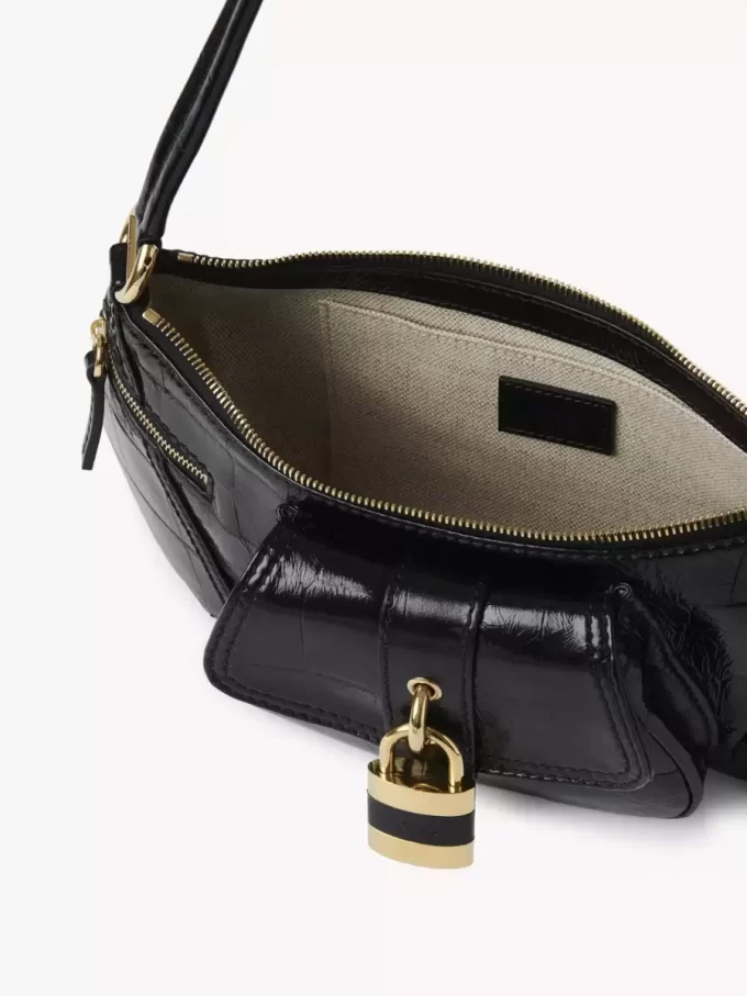 El bolso de hombro 99 en piel efecto cocodrilo El bolso de hombro 99 en piel efecto cocodrilo