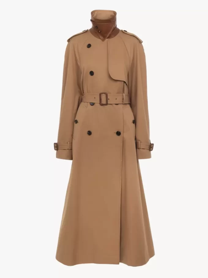 Gabardina larga de gabardina de algodón Gabardina larga de gabardina de algodón