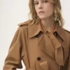 Gabardina larga de gabardina de algodón Gabardina larga de gabardina de algodón