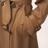 Gabardina larga de gabardina de algodón Gabardina larga de gabardina de algodón