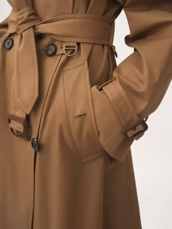 Gabardina larga de gabardina de algodón Gabardina larga de gabardina de algodón