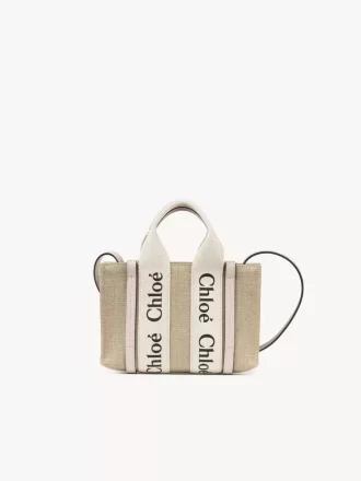 Mini bolso tote Woody en lino Mini bolso tote Woody en lino
