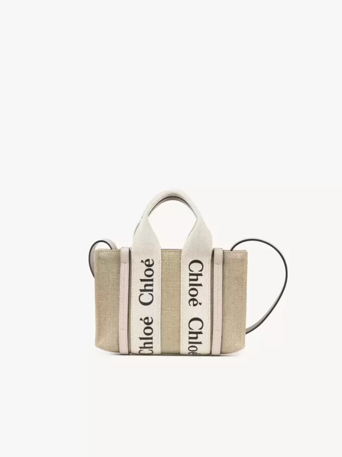 Mini bolso tote Woody en lino Mini bolso tote Woody en lino