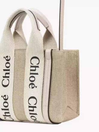 Mini bolso tote Woody en lino Mini bolso tote Woody en lino