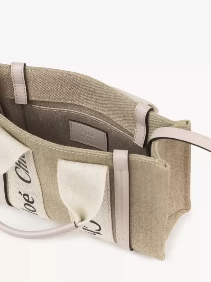 Mini bolso tote Woody en lino Mini bolso tote Woody en lino