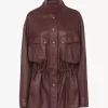 Parka de cuello alto en piel Parka de cuello alto en piel