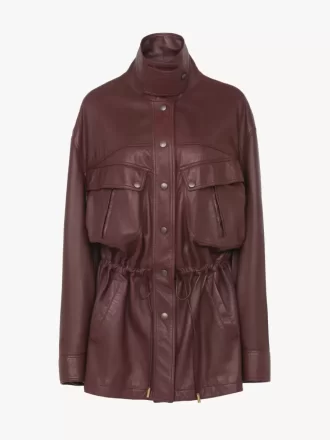 Parka de cuello alto en piel Parka de cuello alto en piel