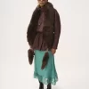 Parka de cuello alto en piel Parka de cuello alto en piel