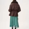 Parka de cuello alto en piel Parka de cuello alto en piel
