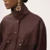 Parka de cuello alto en piel Parka de cuello alto en piel