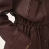 Parka de cuello alto en piel Parka de cuello alto en piel