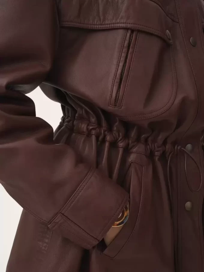 Parka de cuello alto en piel Parka de cuello alto en piel